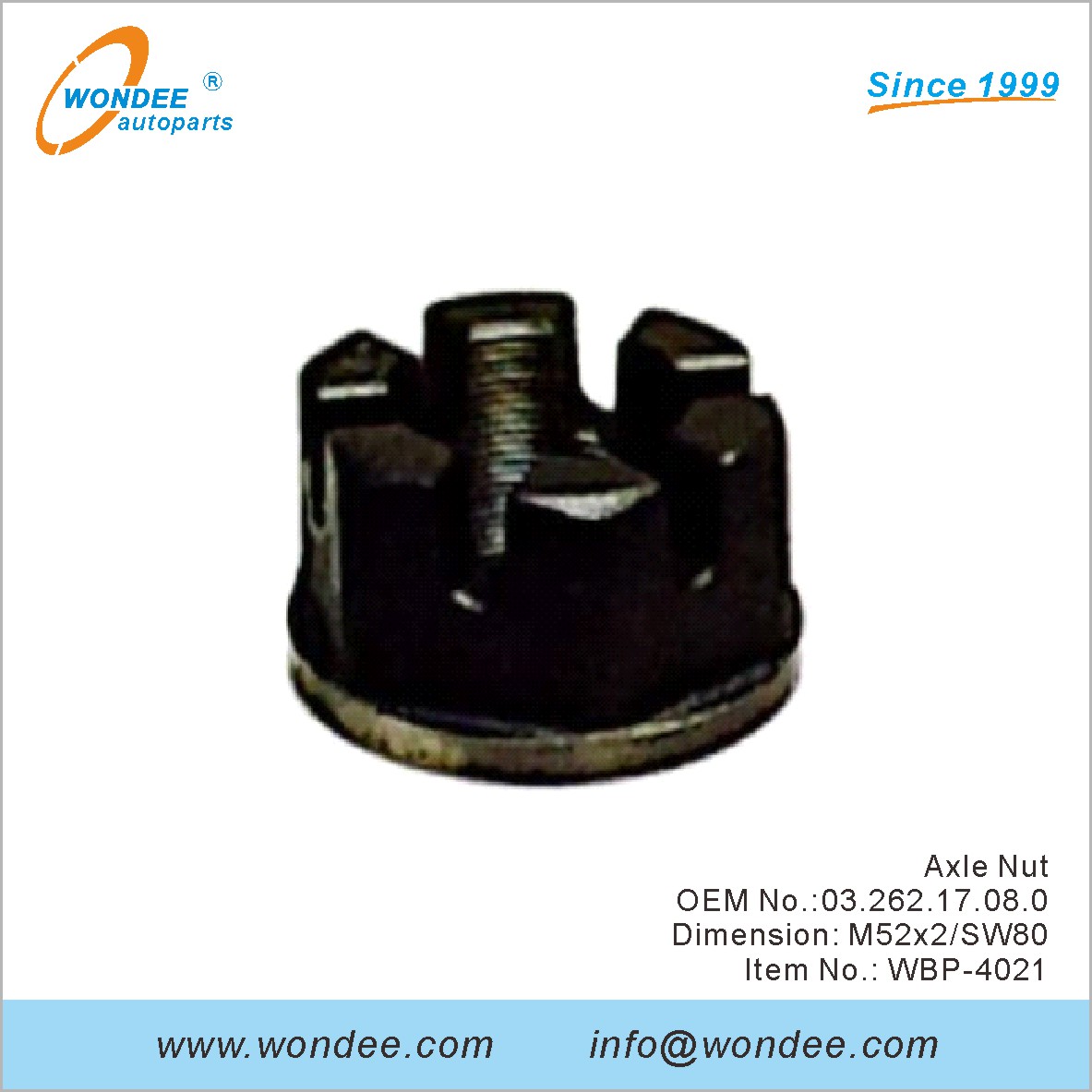 Axle NUT OEM 0326217080 para BPW de Wondee