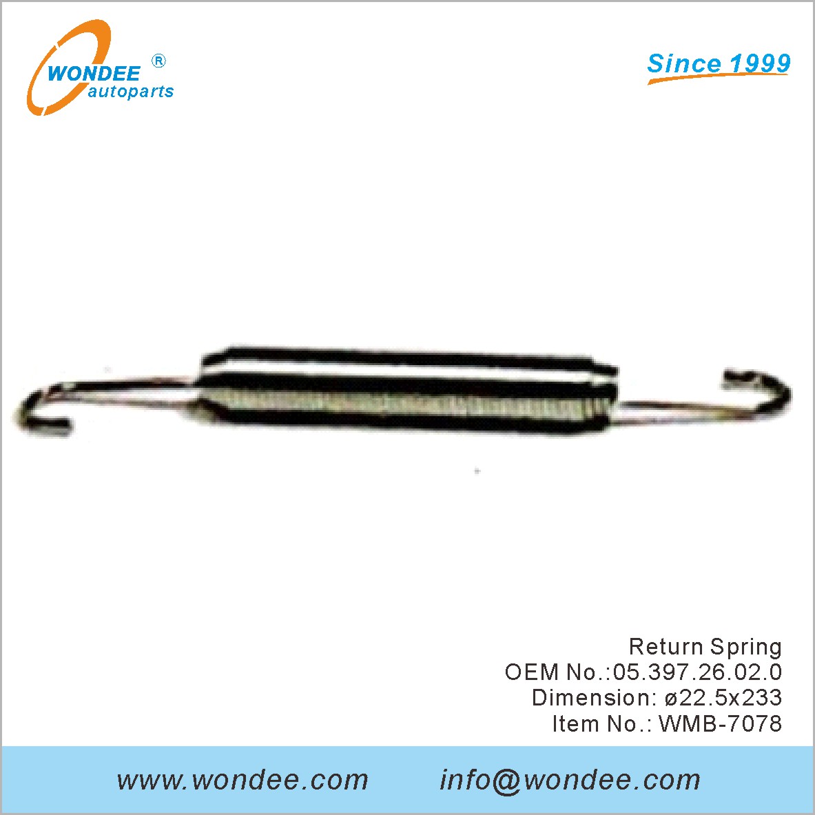 Regreso Spring OEM 0539726020 para BPW de Wondee