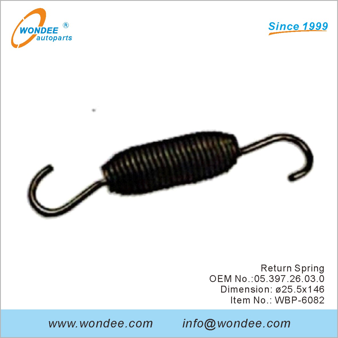 Regreso Spring OEM 0539726030 para BPW de Wondee