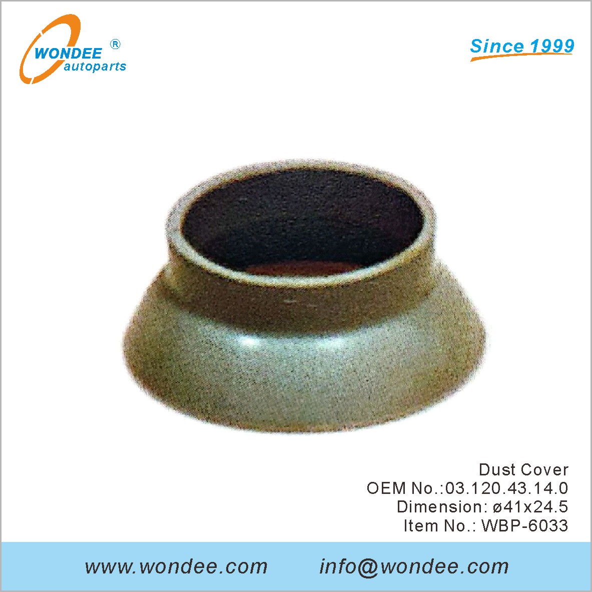 Cubierta de polvo OEM 0312043140 para BPW de Wondee