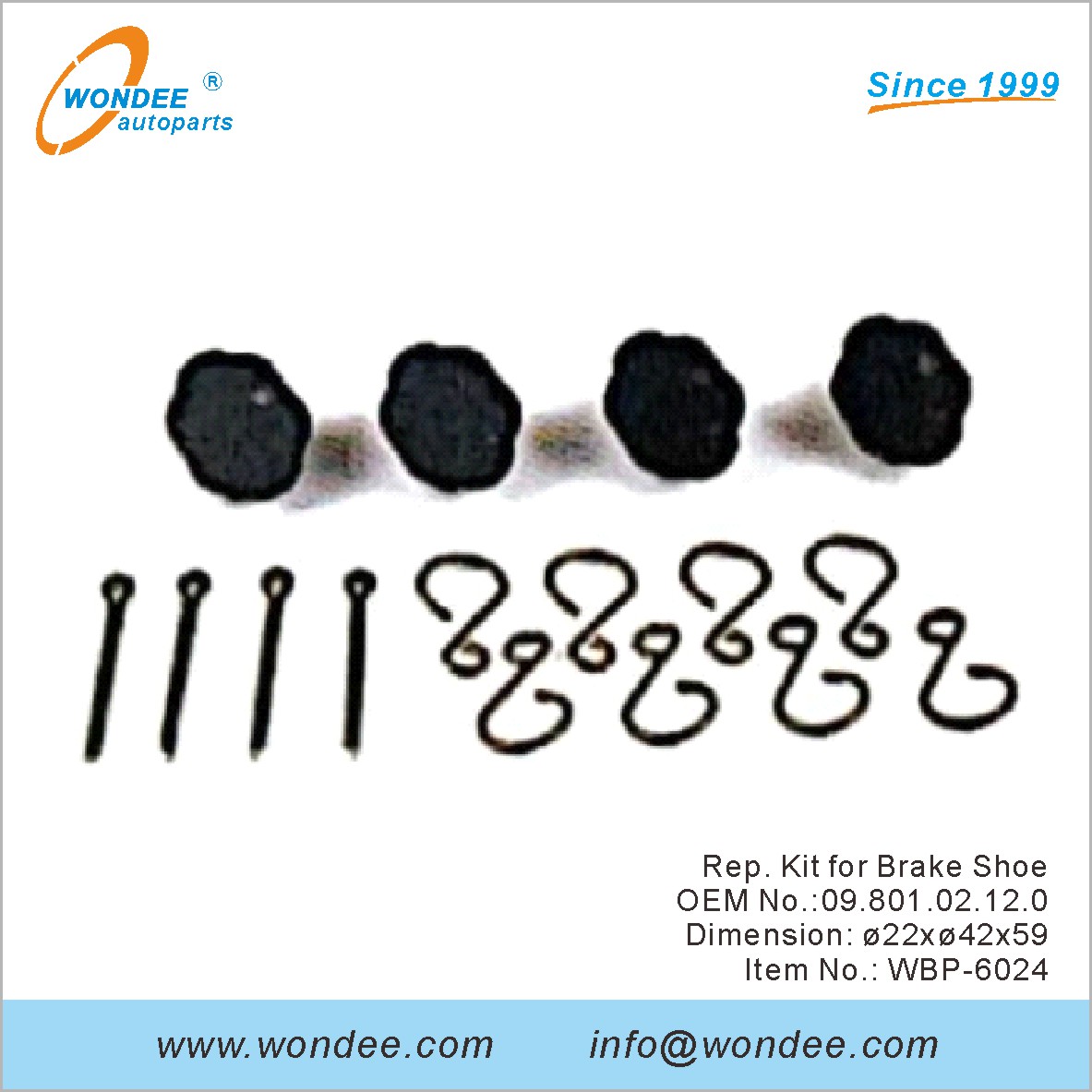 Kit de representante para zapatos de freno OEM 0980102120 para BPW de Wondee