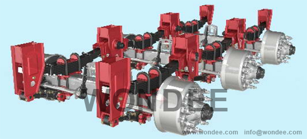 Suspensión mecánica tipo primavera hoja