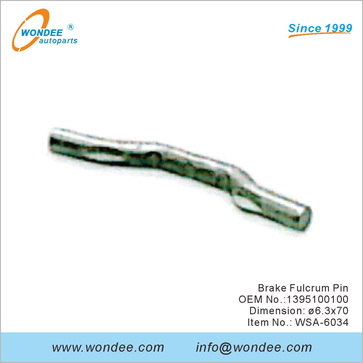 Pin de pleno de freno OEM 1395100100 para SAF de Wondee