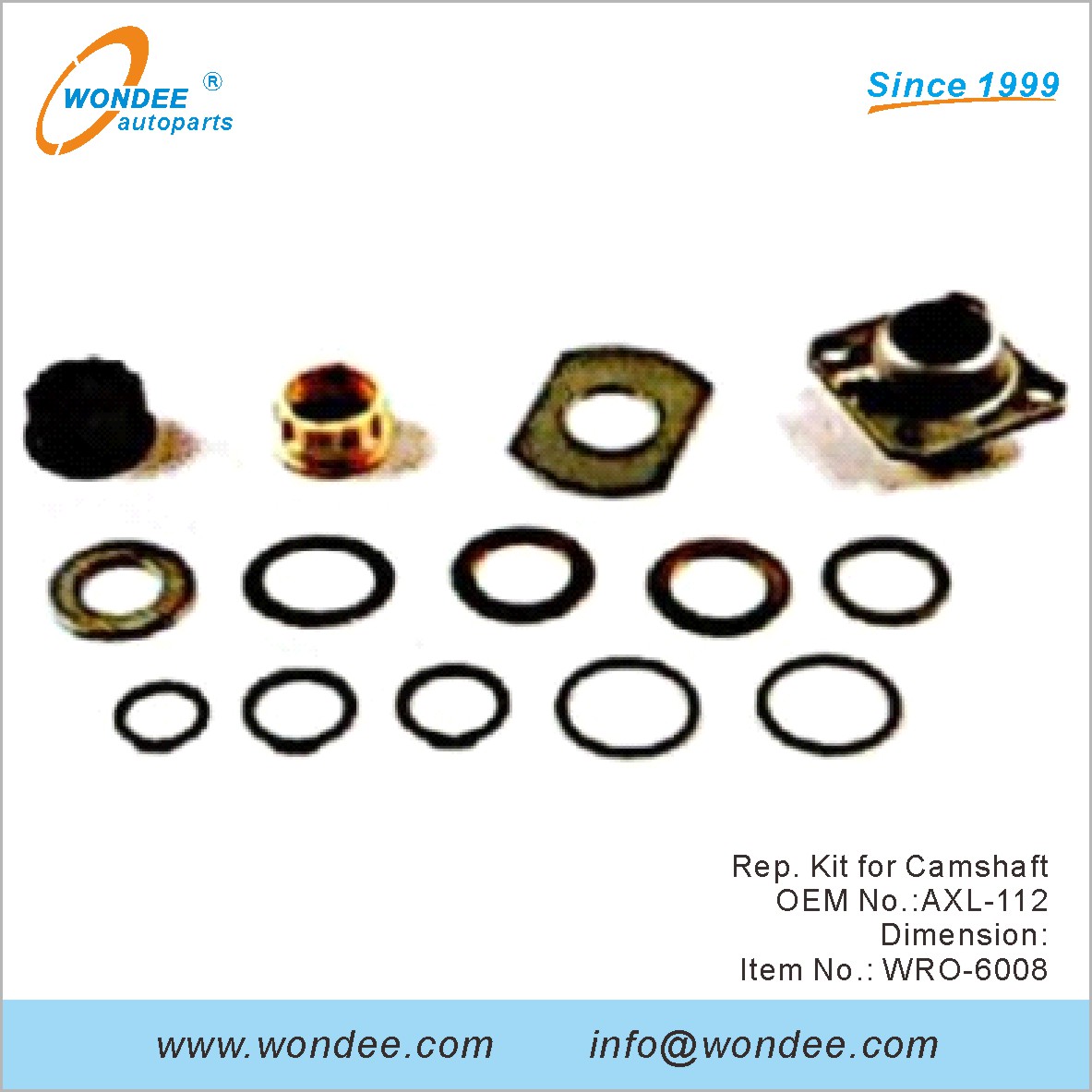 Rep. Kit para el &aacute;rbol de levas OEM AXL-112 para ROR de Wondee