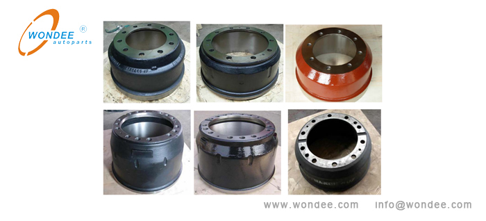 Single material brake drums from a China’s manufacturer WONDEE Autoparts Tumadores de freno de material único de un fabricante de China Wondee Autoparts