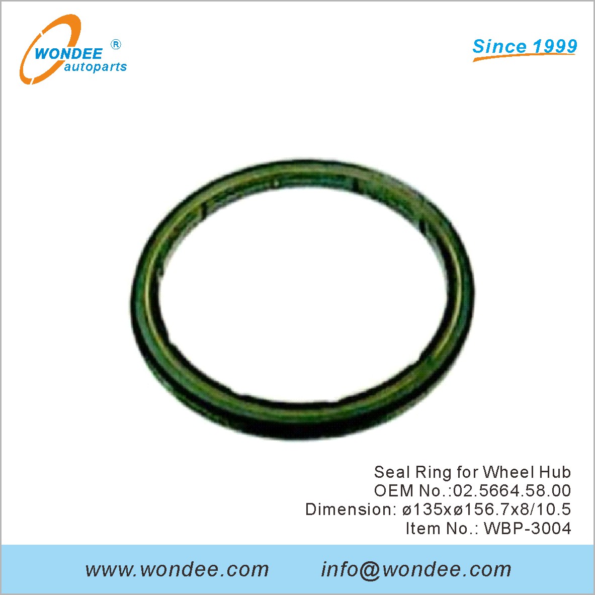 Anillo de sello para el cubo de la rueda OEM 0256645800 para BPW de Wondee