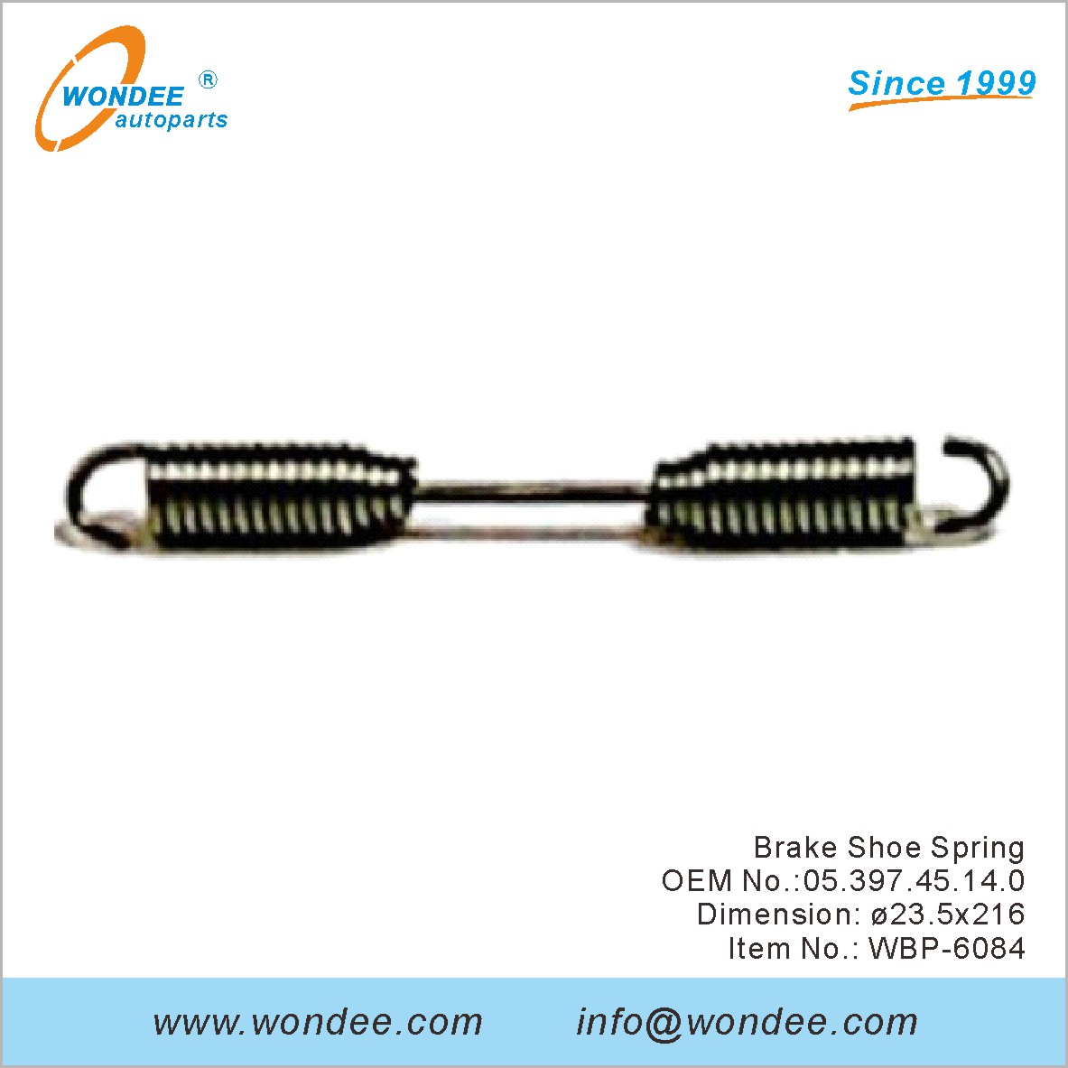 Spring de zapatos de freno OEM 0539745140 para BPW de Wondee