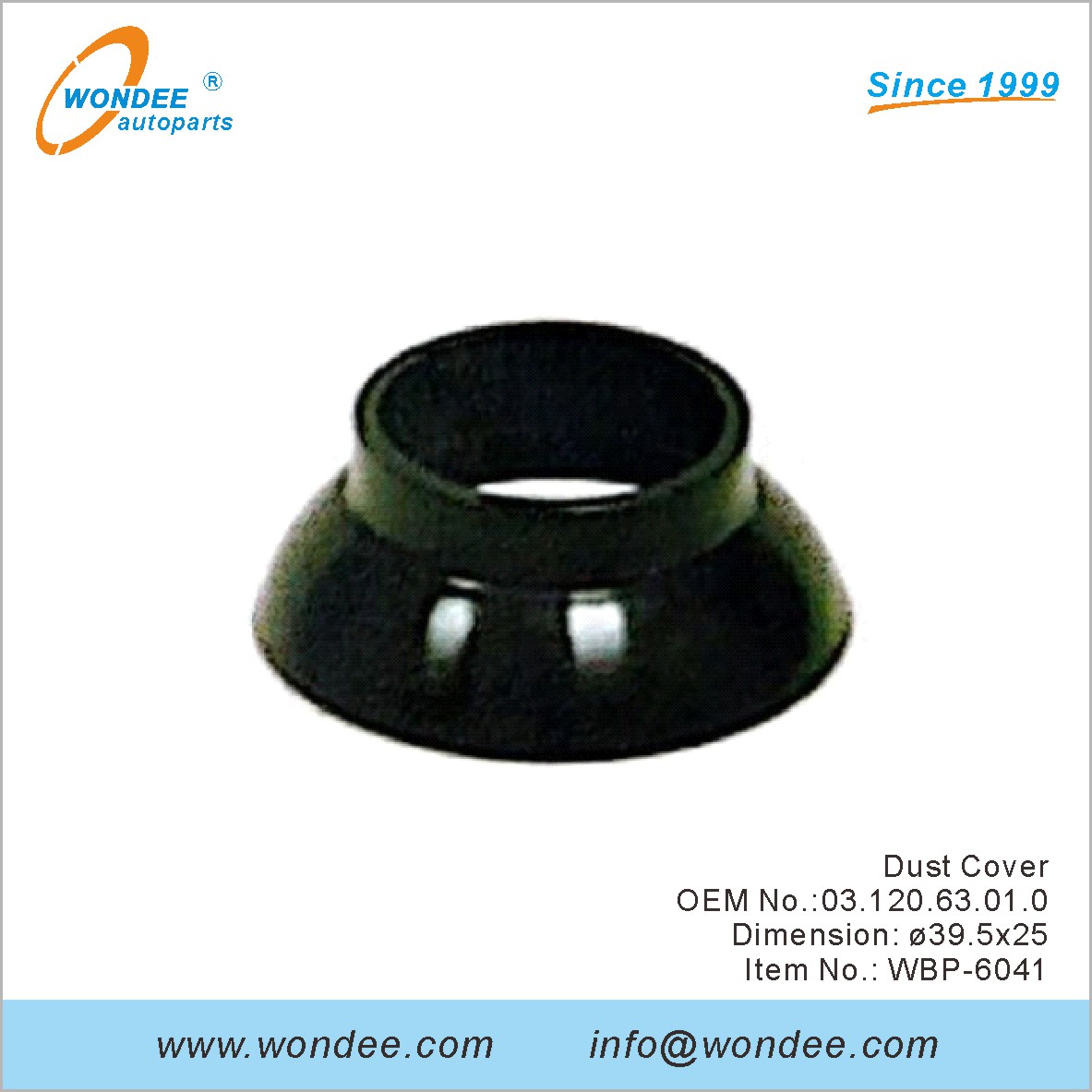 Cubierta de polvo OEM 0312063010 para BPW de Wondee