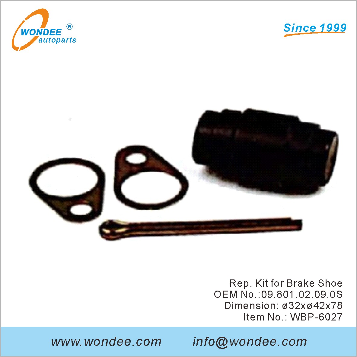 Kit de representante para zapatos de freno OEM 0980102090 para BPW de Wondee