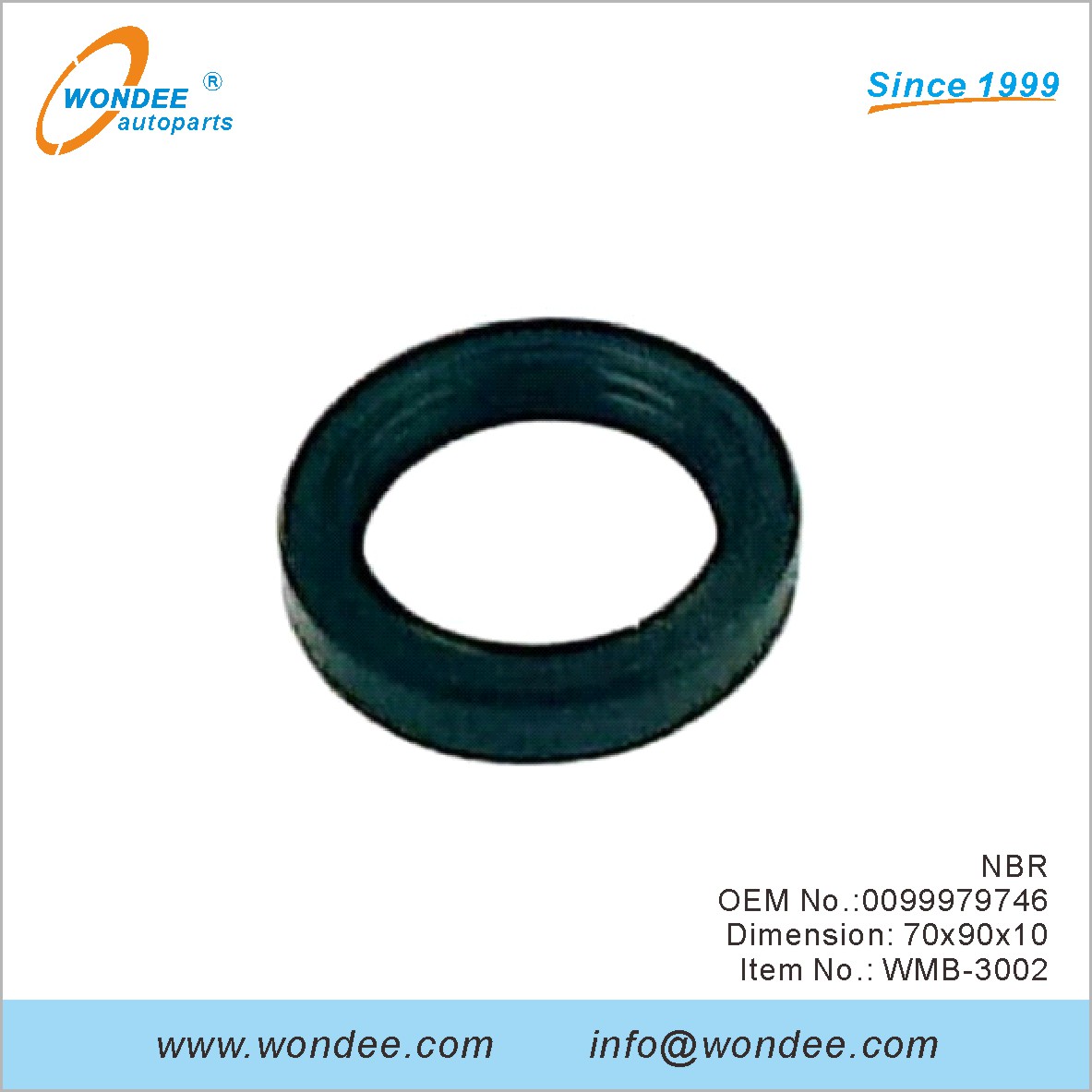 NBR OEM 00999979746 para Benz de Wondee