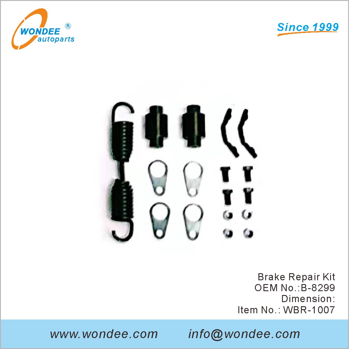 Kit de reparación de frenos OEM B-8299 de Wondee