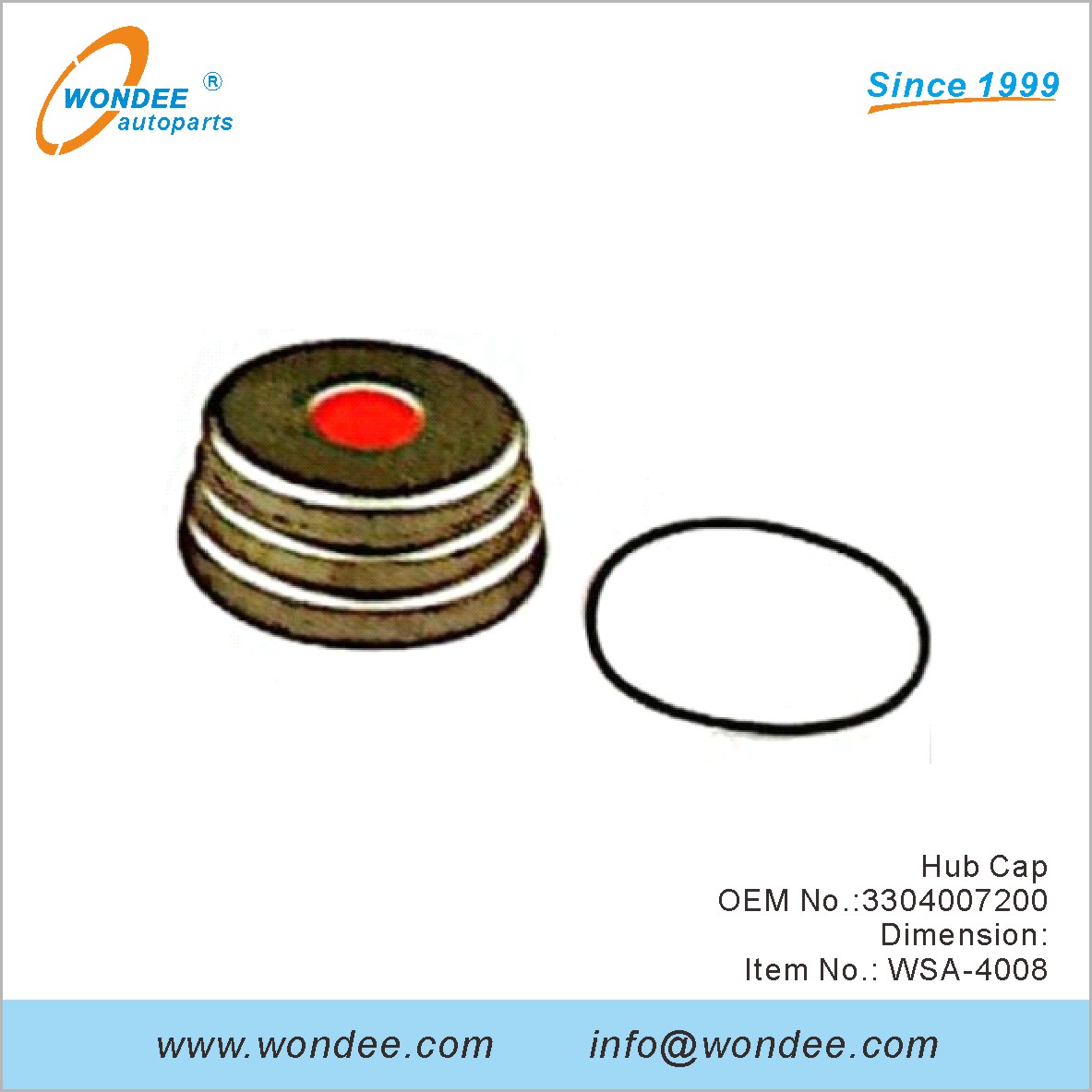 Hub Cap OEM 3304007200 para SAF de Wondee