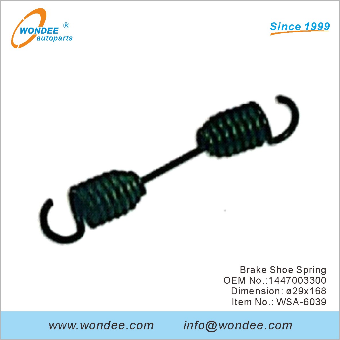 Spring de zapatos de freno OEM 1447003300 para SAF de Wondee