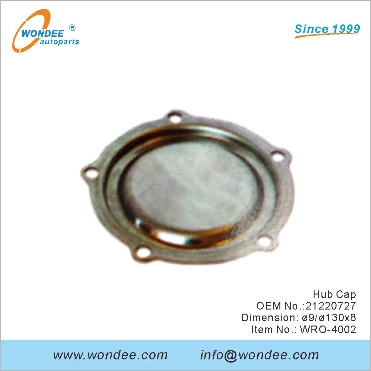 Hub Cap OEM 21220727 para ROR de Wondee