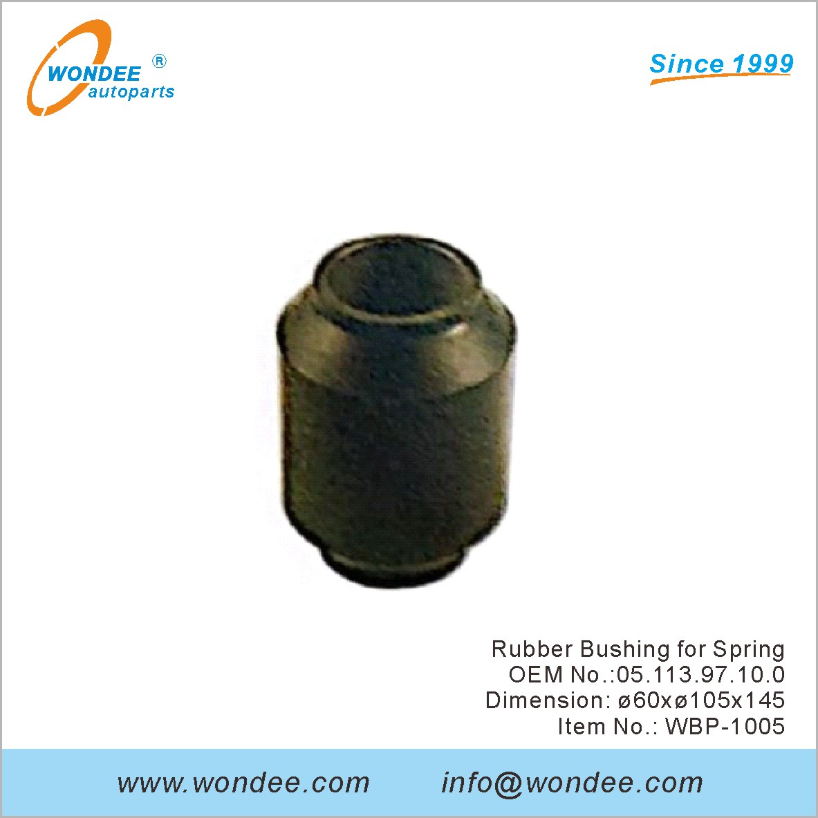 Buje de goma para Spring OEM 0511397100 para BPW desde Wondee