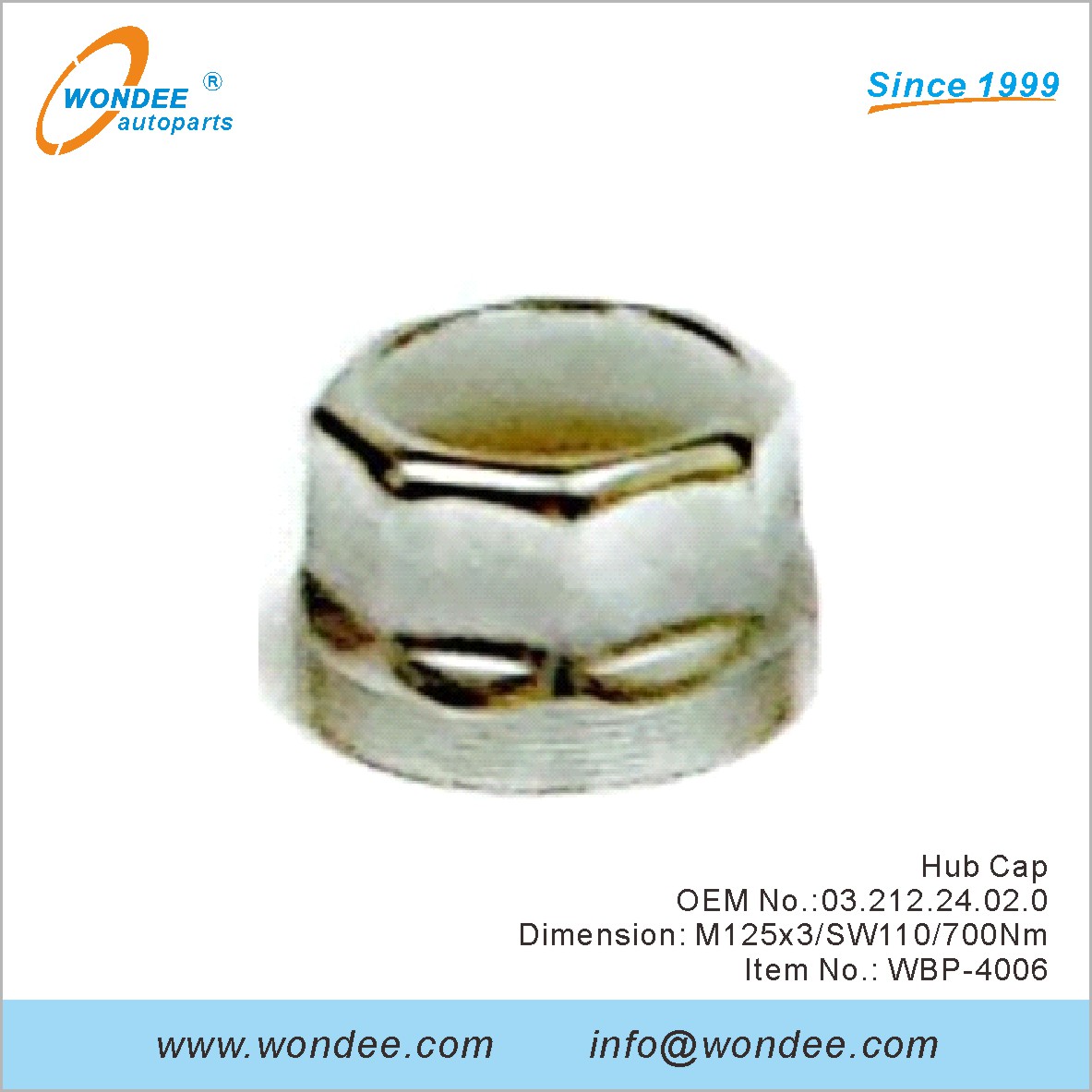 Hub Cap OEM 0321224020 para BPW de Wondee