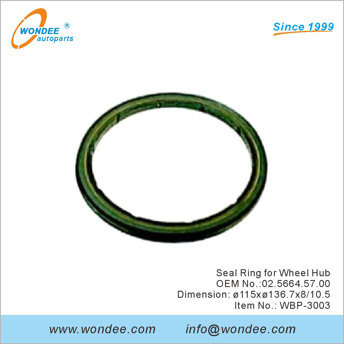 Anillo de sello para el cubo de la rueda OEM 0256645700 para BPW de Wondee