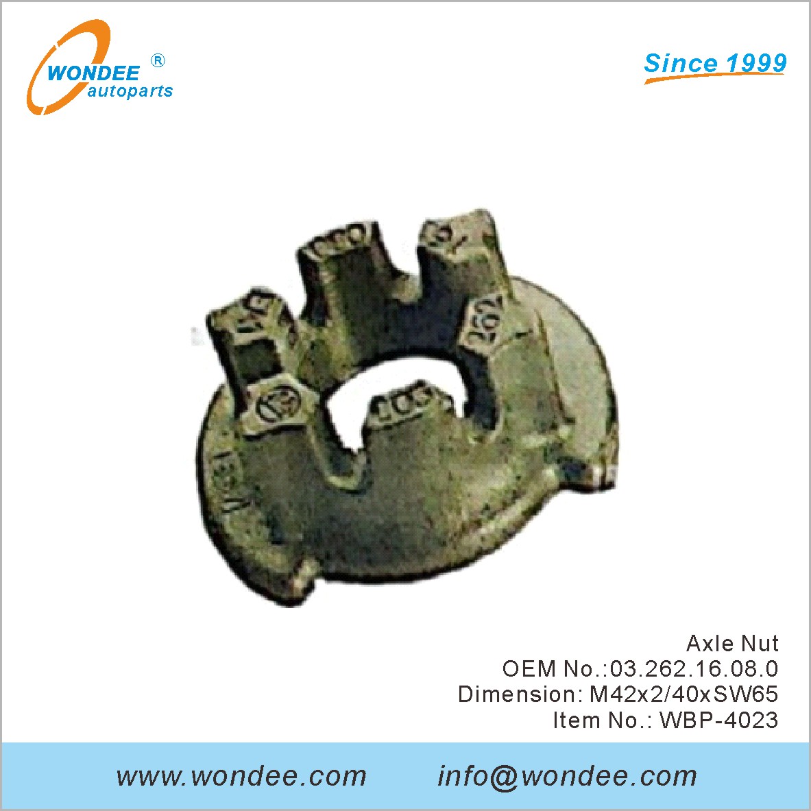 Axle Tuerca OEM 0326216080 para BPW de Wondee