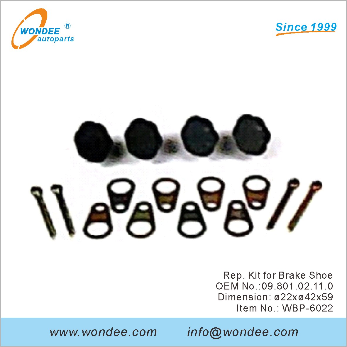 Kit de representante para zapatos de freno OEM 0980102110 para BPW de Wondee
