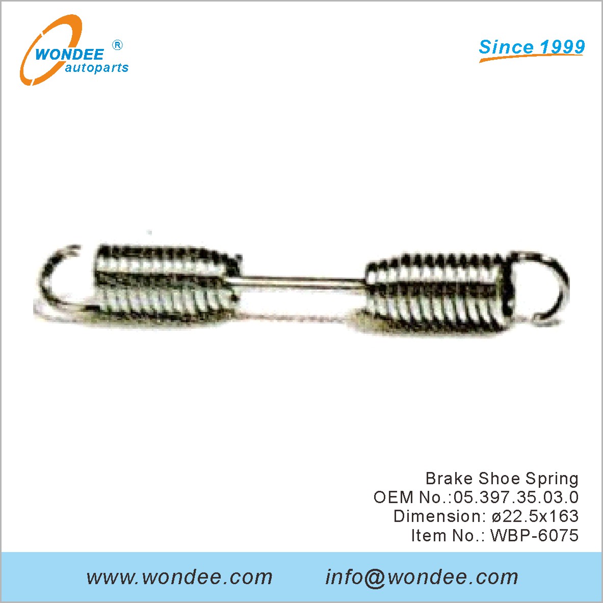 Spring de zapatos de freno OEM 0539735030 para BPW de Wondee