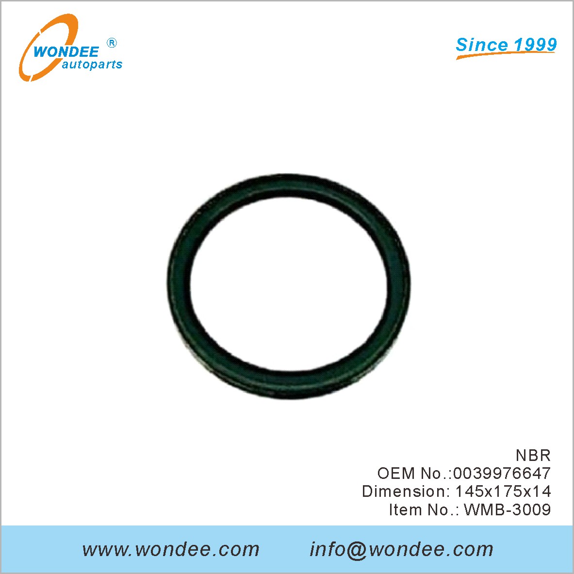 NBR OEM 00399976647 para Benz de Wondee