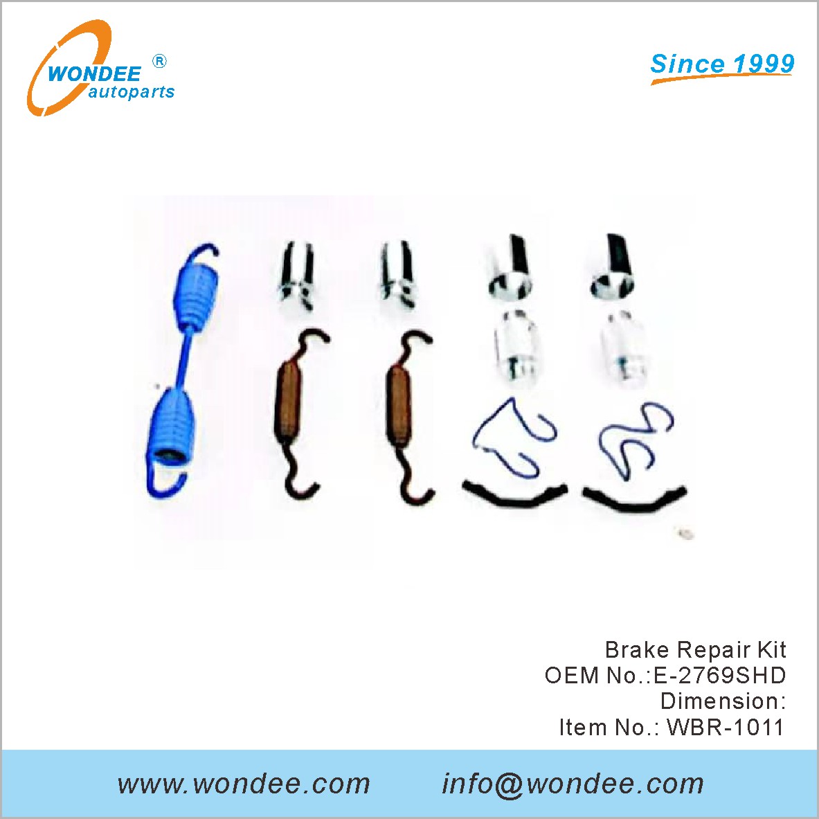 Kit de reparación de frenos OEM E-2769SHD de Wondee