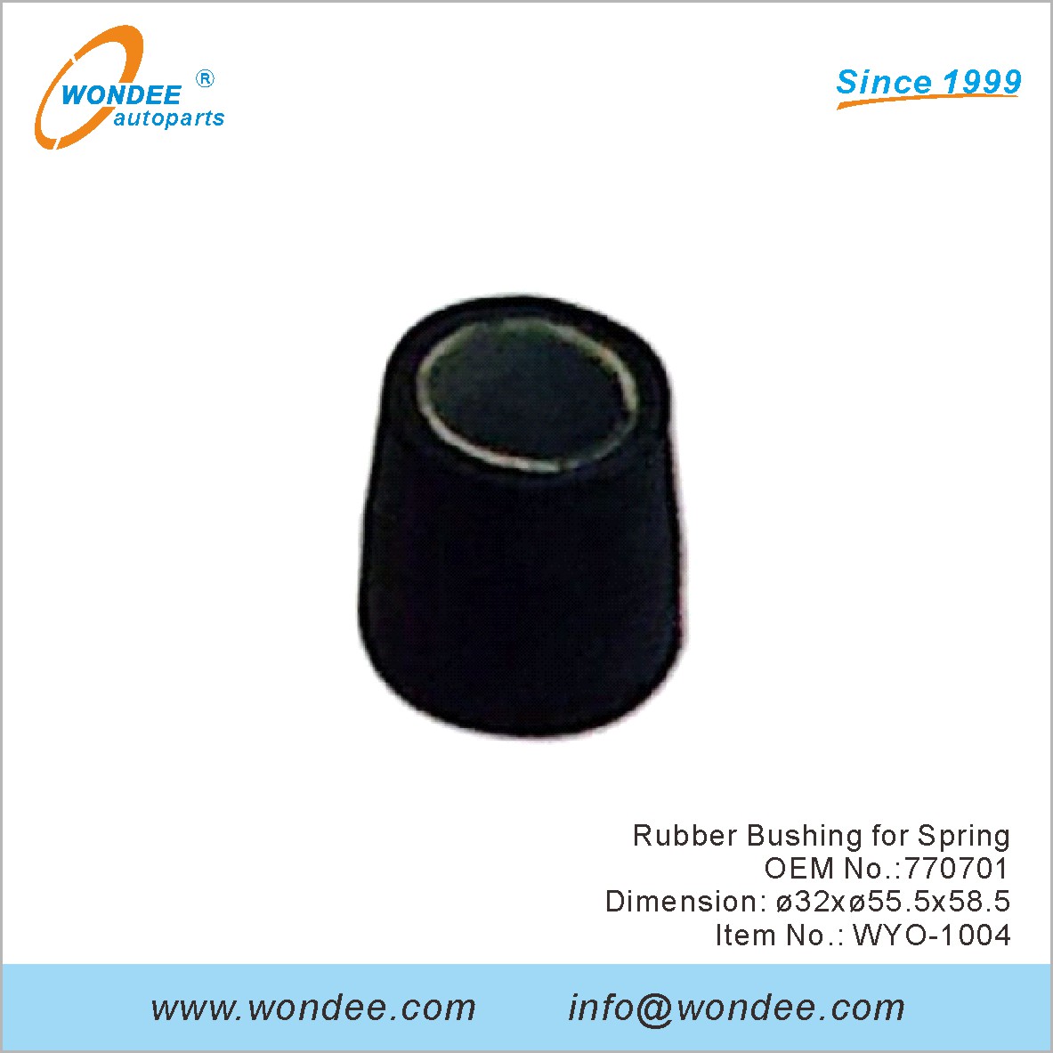 Buje de goma para Spring OEM 770701 para Volvo de Wondee