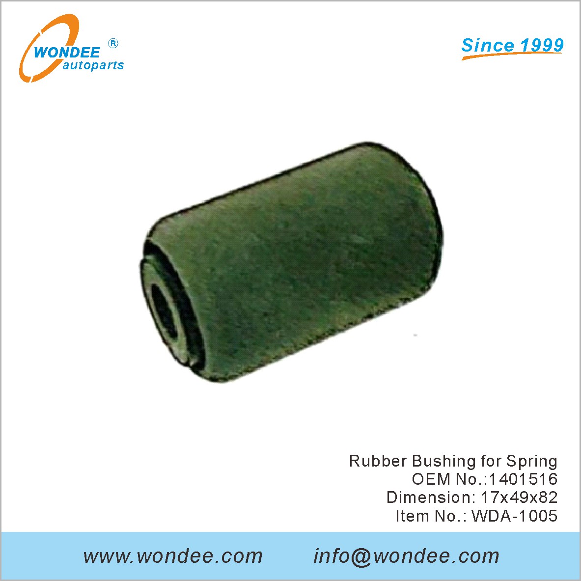 Buje de goma para Spring OEM 1401516 para DAF de Wondee