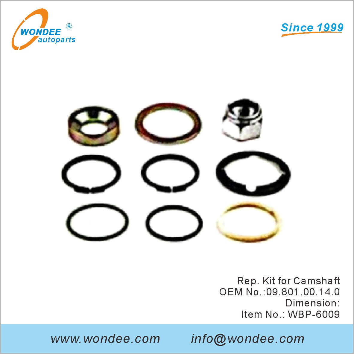 Kit de representante para Camshaft OEM 0980100140 para BPW de Wondee