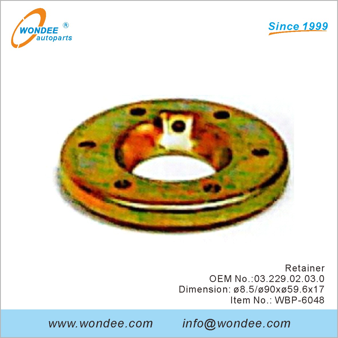 Retenedor OEM 0322902030 para BPW de Wondee