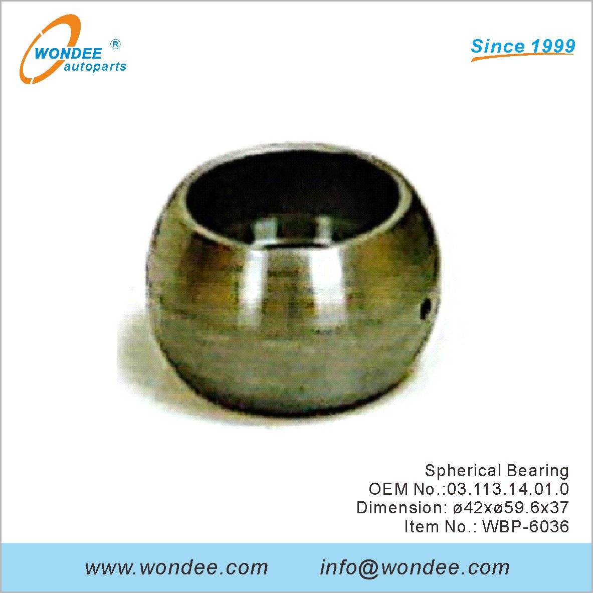 Rodamiento esférico OEM 0311314010 para BPW de Wondee