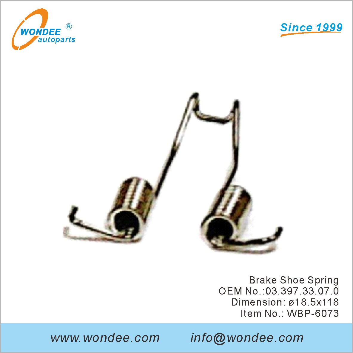 Spring de zapatos de freno OEM 0339733070 para BPW de Wondee