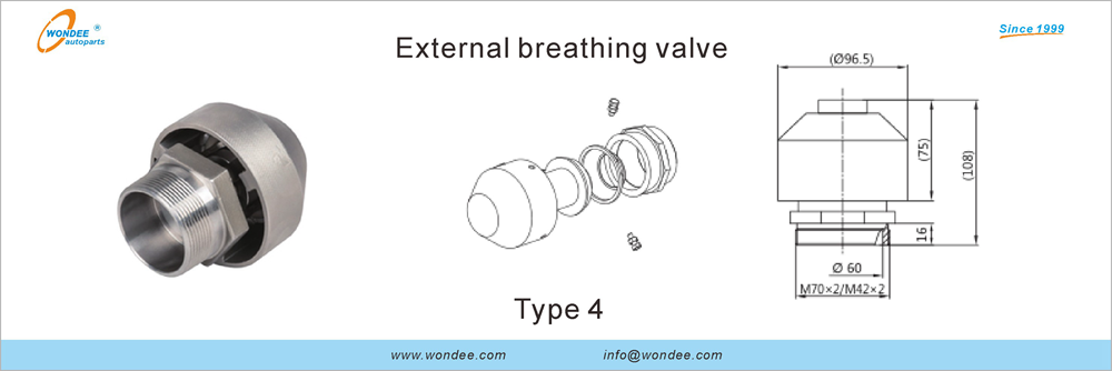 Válvula de respiración para el remolque del petrolero de Wondee AutoParts (4)