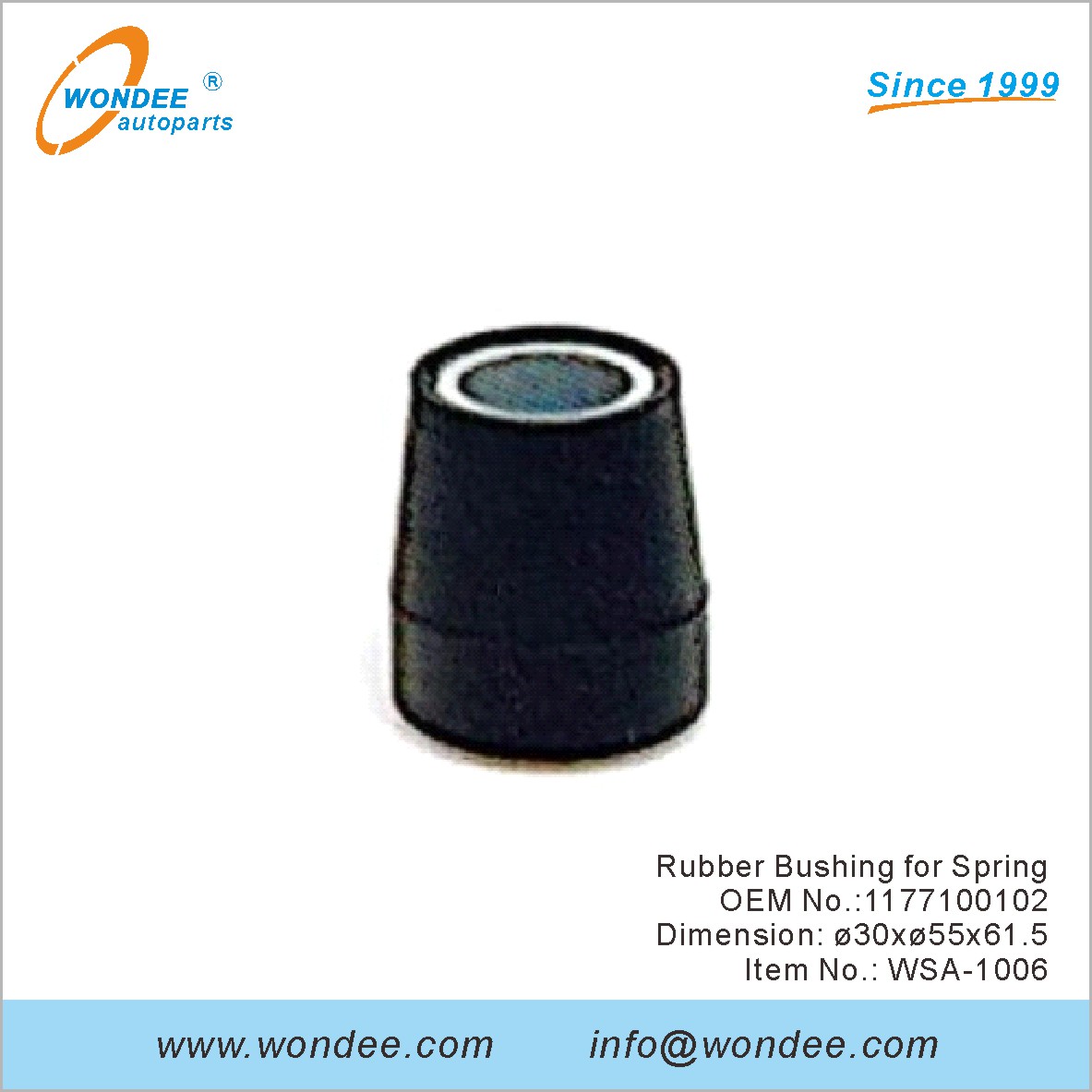 Buje de goma para Spring OEM 1177100102 para SAF de Wondee