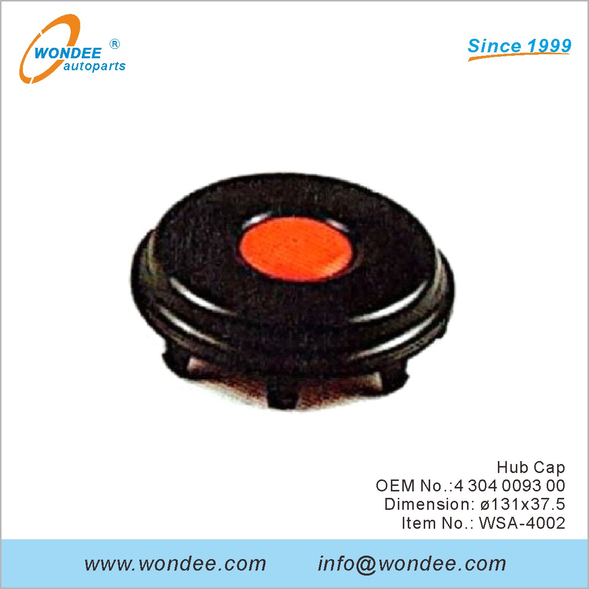 Hub Cap OEM 4 304 0093 00 para SAF de Wondee