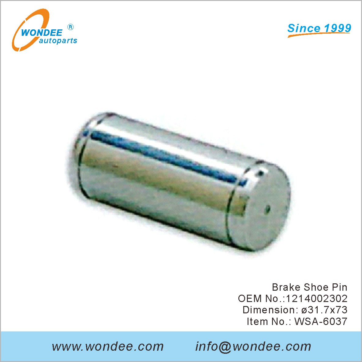 Pin de la zapata de freno OEM 1214002302 para SAF de Wondee