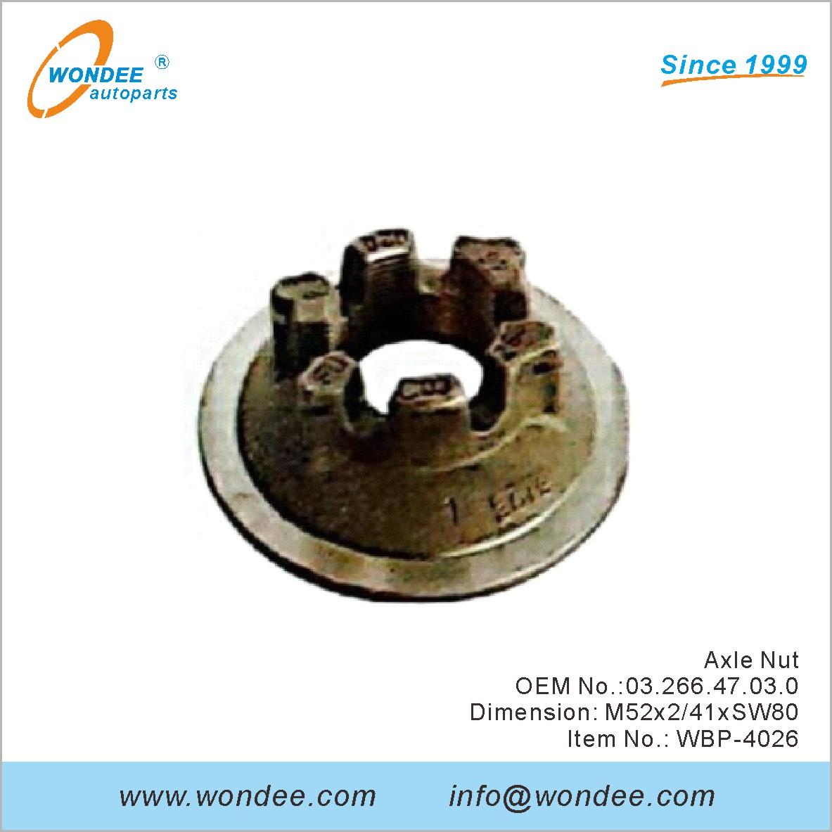 Axle Nut OEM 0326647030 para BPW de Wondee
