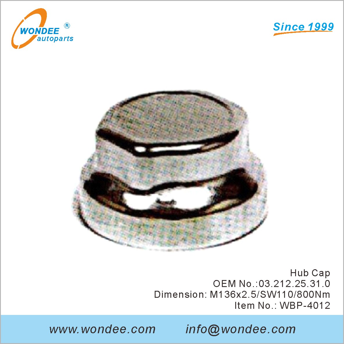 Hub Cap OEM 0321225310 para BPW de Wondee