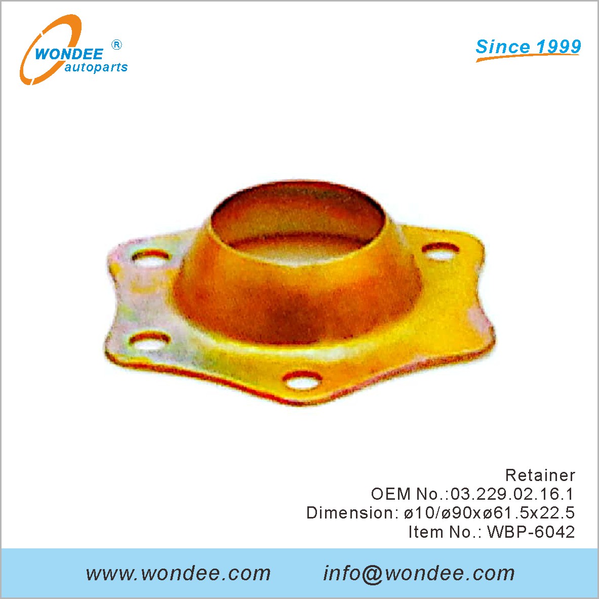Retenedor OEM 0322902161 para BPW de Wondee