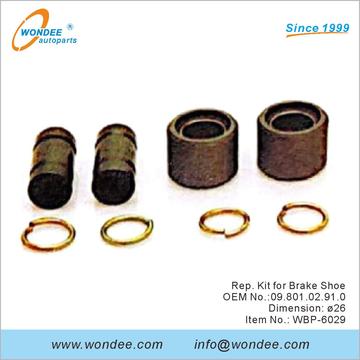 Kit de representante para zapatos de freno OEM 0980102910 para BPW de Wondee