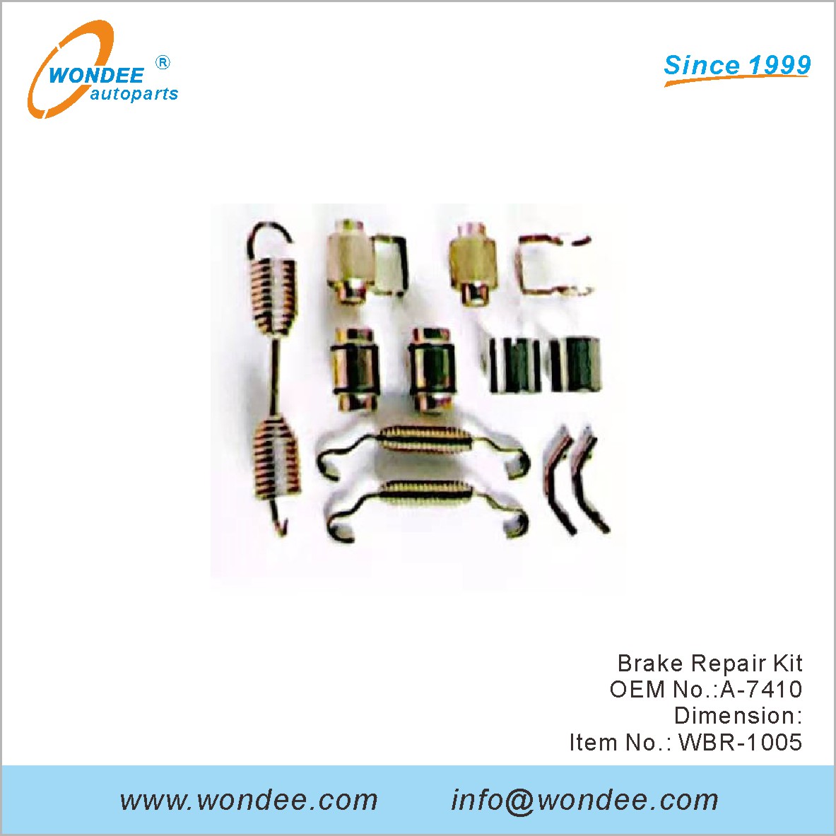 Kit de reparación de frenos OEM A-7410 de Wondee