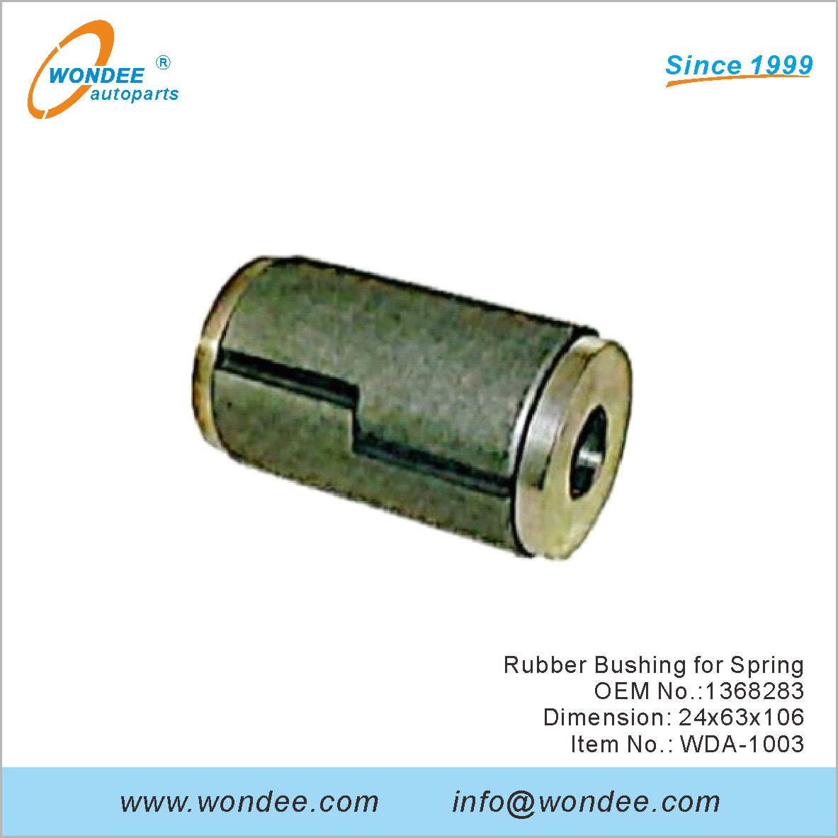 Buje de goma para Spring OEM 1368283 para DAF de Wondee