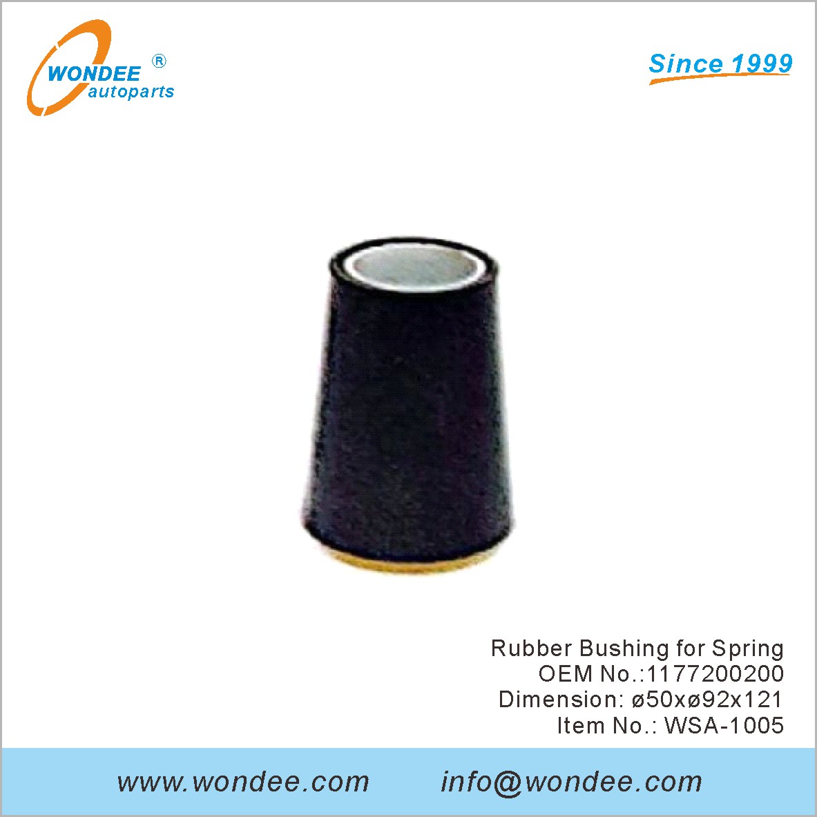 Buje de goma para Spring OEM 1177200200 para SAF de Wondee