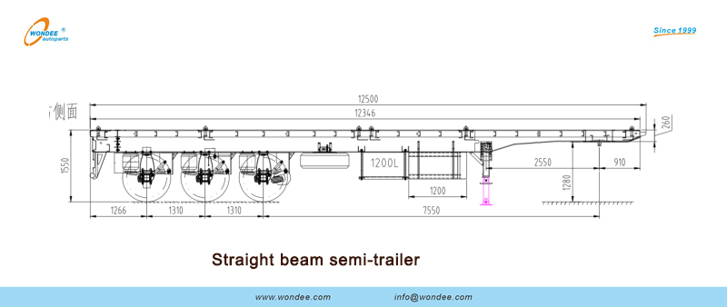 Semirremolque de haz recto